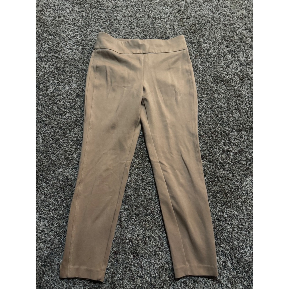 Express Columnist Ankle Pants Womens Medium Camel Tan High Rise Slim Trousers - Picture 1 of 5